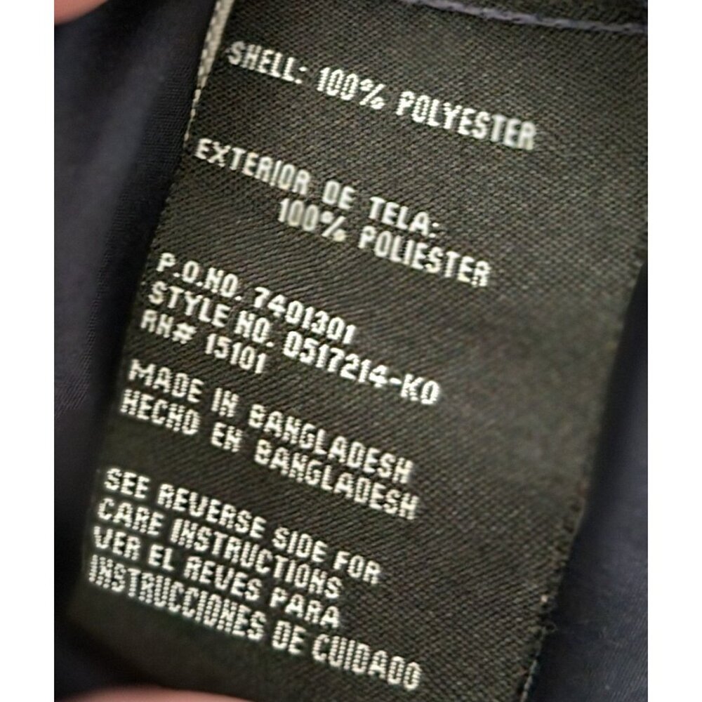 Womens Lightweight Packable Navy Parka With Hood & Adjustable Waist By D.E.T.A.I - Picture 4 of 6
